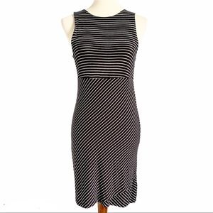 ATHLETA Black Striped Casual Dress XS Athleisure
